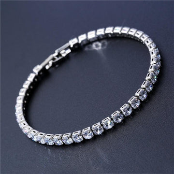 Best Seller - Gorgeous Cubic Zirconia Tennis Bracelets For Women - Gold and Silver Colour Bracelets - The Jewellery Supermarket